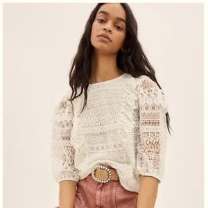 Seen Worn Kept Lace Serena Blouse from Anthropologie